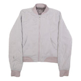 LULULEMON Womens Pink Nylon Bomber Jacket XS Reversible Zip Lightweight