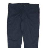 DICKIES Mens Cotton Blend Navy Regular Fit Straight Leg Trousers W42 L29