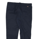 DICKIES Mens Cotton Blend Navy Regular Fit Straight Leg Trousers W42 L29