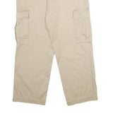 TOMMY HILFIGER Mens Beige Regular Cargo Trousers Cotton Zip W32 L30 Casual