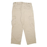 TOMMY HILFIGER Mens Beige Regular Cargo Trousers Cotton Zip W32 L30 Casual