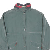 Mens Green Polyester Blend Jacket L Zip Casual Outerwear