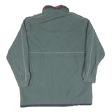 Mens Green Polyester Blend Jacket L Zip Casual Outerwear