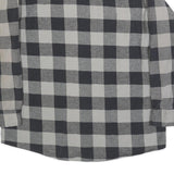 BTC Mens Black & Grey Check Flannel Shirt XL Cotton Blend Casual Workwear