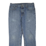 CARHARTT Womens Jeans Blue Regular Straight Denim Medium W36 L32 Classic Cotton