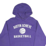 PORT & COMPANY Mens Purple Austin Achieve Basketball Hoodie M Cotton Blend