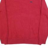 CHAPS Mens Red Plain Cotton Crew Neck Basic Knit Jumper L Classic Stylish