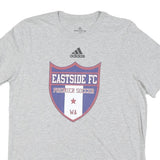 ADIDAS Mens Grey Eastside FC Graphic T-Shirt M Short Sleeve Crew Neck Casual