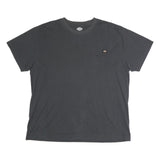 DICKIES Mens Black Pocket T-Shirt 2XL Short Sleeve Crew Neck Plain Cotton