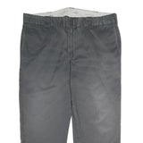 DICKIES Mens Cotton Grey Regular Straight Trousers W40 L27 Workwear Zip Closure