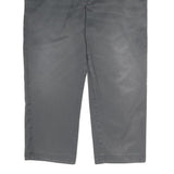 DICKIES Mens Cotton Grey Regular Straight Trousers W40 L27 Workwear Zip Closure