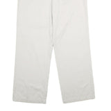 CALVIN KLEIN JEANS Womens Cotton White Relaxed Straight Trousers W32 L30