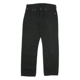 LEVI'S 751 Mens Jeans Black Regular Straight Denim W33 L30 Zip Cotton