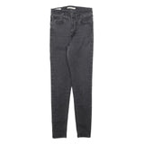 LEVI'S Womens Jeans Black Slim Skinny Denim Medium W25 L30 Zip Pockets