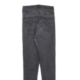 LEVI'S Womens Jeans Black Slim Skinny Denim Medium W25 L30 Zip Pockets