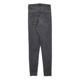 LEVI'S Womens Jeans Black Slim Skinny Denim Medium W25 L30 Zip Pockets