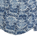 TERRE ROUGE Mens Blue & White Tie-Dye Shirt L Cotton Blend Stylish Casual