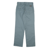 DICKIES Mens Cotton Blend Blue Regular Straight Trousers W28 L30 Workwear Pants