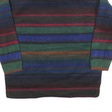 FUN SPIRIT Womens Multicolour Patterned Pullover Jumper 1/4 Zip M Striped Casual