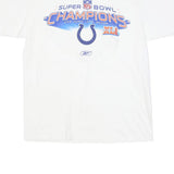 REEBOK Mens White NFL Super Bowl Champions Graphic T-Shirt M Short Sleeve Crew