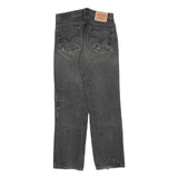 LEVI'S 516 Straight Mens Slim Black Denim Medium W31 L30 Cotton Blend Zip Jeans
