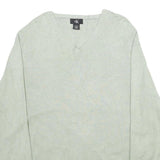 CALVIN KLEIN Mens Beige Plain Cotton Plain V-Neck Basic Knit XL Jumper