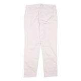 LAURA ASHLEY Womens Cotton Blend White Regular Fit Straight Leg Trousers W30 L26