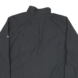 NIKE Mens Black Sports Logo Zip Jacket L Polyester Blend Plain Lightweight