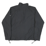 NIKE Mens Black Sports Logo Zip Jacket L Polyester Blend Plain Lightweight