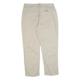 DICKIES Womens Cotton Blend Beige Relaxed Straight Trousers W36 L32 Workwear