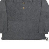 MOUNTAIN GEAR Womens Grey Plain Rugby Collar Polyester Jumper M Outdoor Casual