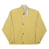 Mens Yellow Jacket L Polyester Blend Plain Casual Lightweight Zip Jacket