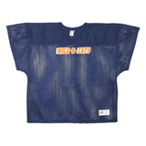 RUSSELL ATHLETIC Mens Blue Wild Cats Graphic T-Shirt XL Short Sleeve V-Neck