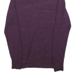 CALVIN KLEIN Womens Purple Plain Pullover Roll Neck Basic Knit M Soft Jumper