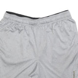 REEBOK Mens Grey Casual Polyester Sports Shorts L W34 Lightweight Breathable