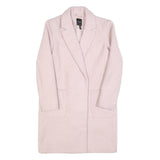 NEW LOOK Womens Cream Wool Feel Classic Jacket UK 6 Polyester Long Sleeve Button