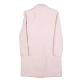 NEW LOOK Womens Cream Wool Feel Classic Jacket UK 6 Polyester Long Sleeve Button