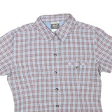 JACK WOLFSKIN Womens Beige & Red Travel Check Shirt S Lightweight Summer Casual