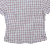 JACK WOLFSKIN Womens Beige & Red Travel Check Shirt S Lightweight Summer Casual