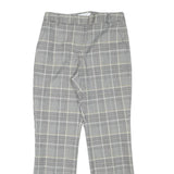 REISS Womens Slim Grey & Beige Check Trousers W27 L27 Elegant Workwear