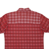 JACK WOLFSKIN Mens Red Check Shirt L Outdoor Button Up Short Sleeve