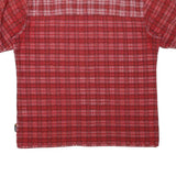 JACK WOLFSKIN Mens Red Check Shirt L Outdoor Button Up Short Sleeve