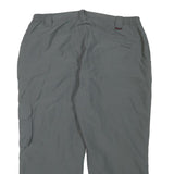 DISEGNA Mens Grey Polyester Blend Relaxed Straight Trousers W36 L25 Cargo