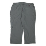 DISEGNA Mens Grey Polyester Blend Relaxed Straight Trousers W36 L25 Cargo