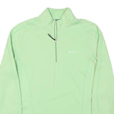 ODLO Womens Green 1/4 Zip Sweatshirt L Lightweight Performance Pullover