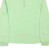 ODLO Womens Green 1/4 Zip Sweatshirt L Lightweight Performance Pullover