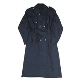 Womens Blue Coach Jacket S Polyester Blend Woven Plain Button Classic Fit Long