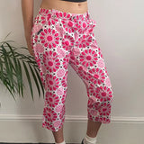 Cropped Dolce & Gabbana Trousers - 32W UK 10 Pink Cotton
