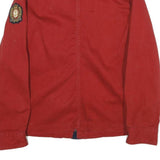 LAUREN RALPH LAUREN Womens Red & Navy Cotton Jacket L Woven Zip Closure