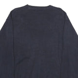 NAUTICA Mens Navy Blue Plain Cotton Crew Neck Basic Knit Jumper L Casual